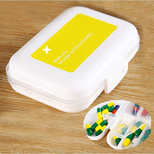 DAYISH 7 Day Weekly Tablet Medicine Storage Box with Compartments/Pill Dispenser Container Organizer Medicine Box Removable 8 Compartments (1 Pack, 8 Slots Box) - Image 1