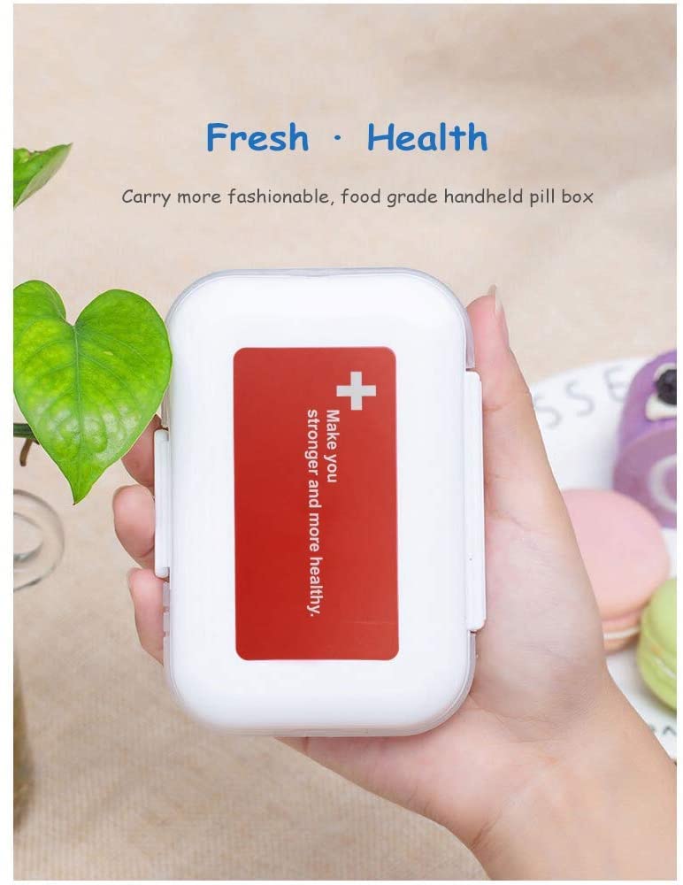 DAYISH 7 Day Weekly Tablet Medicine Storage Box with Compartments/Pill Dispenser Container Organizer Medicine Box Removable 8 Compartments (1 Pack, 8 Slots Box) - Image 2