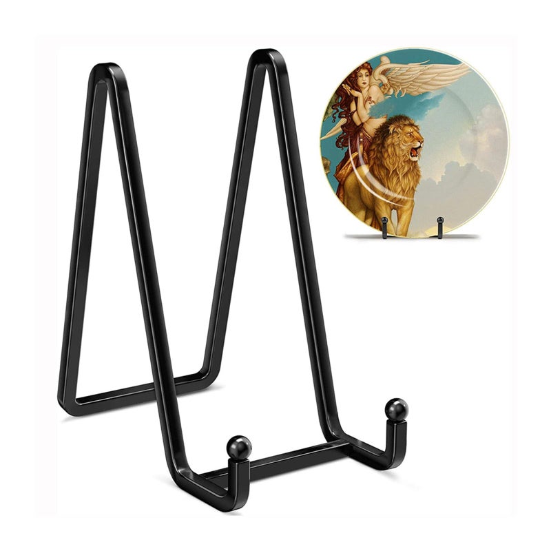 2Pcs Silver Iron Easel Display Stands Minimalist Decor Accessory 3 Inches - Image 3
