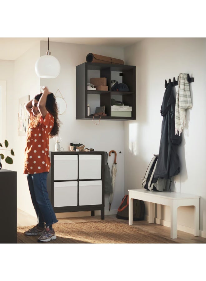 IKEA (IKEA) وحدة رفوف مع إطار سفلي، أسود-بني/أسود، 77 × 94 سم - Image 2