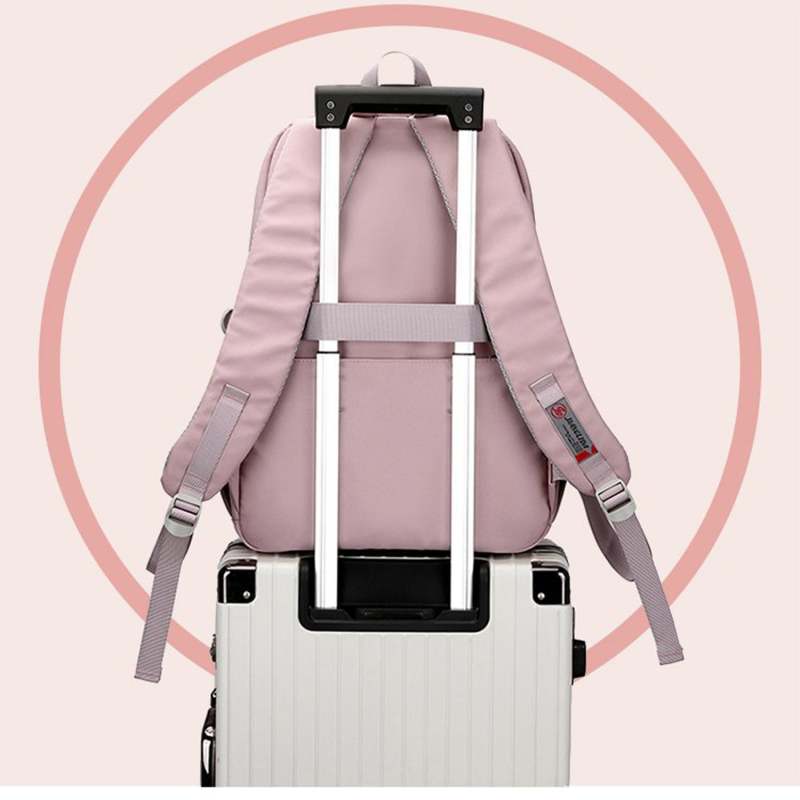 Teenager Women Bookbags Nylon Durable Backpack with Multiple Pockets - Simple Organized Design for Hiking Camping Vacation Travel Outdoor Activity - Image 4