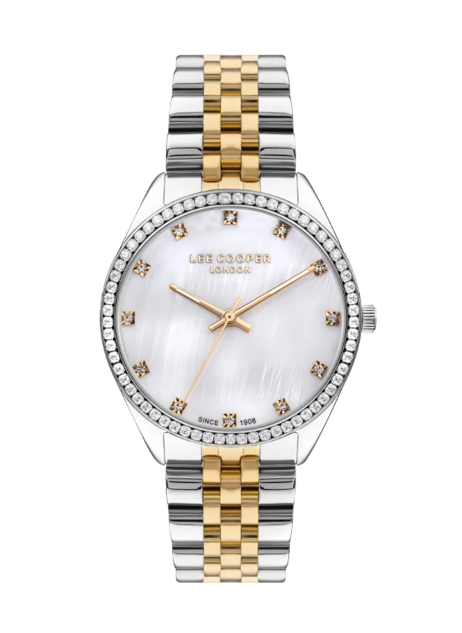 لي كوبر LEE COOPER Women's Analog White Dial Watch - LC07831.220