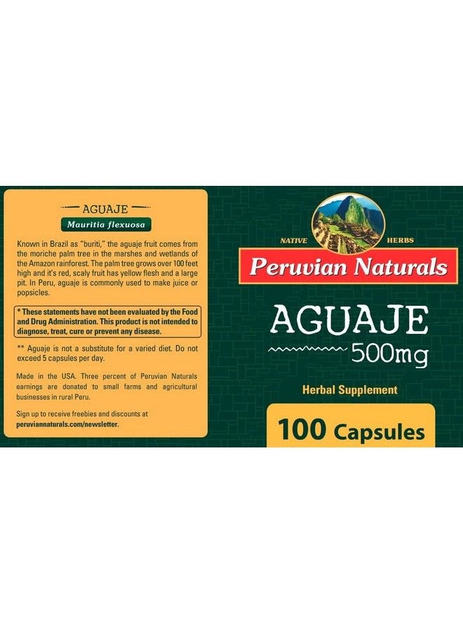 Aguaje 500Mg 100 Capsules Moriche Palm Fruit Powder From Peru (Buriti In Brazil) - pzsku/Z8E3A066A69BB4E3F3D4BZ/45/_/1690364478/5cb8c3b5-2acf-44a9-a1f2-ff8cdd8763cd