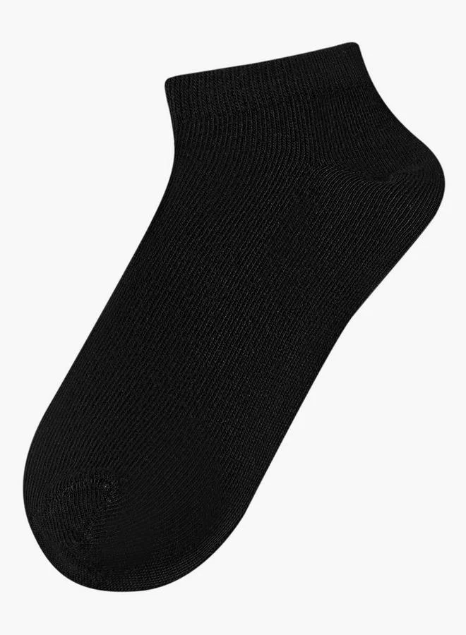 جونيورز Textured School Ankle Length Socks - Set Of 5