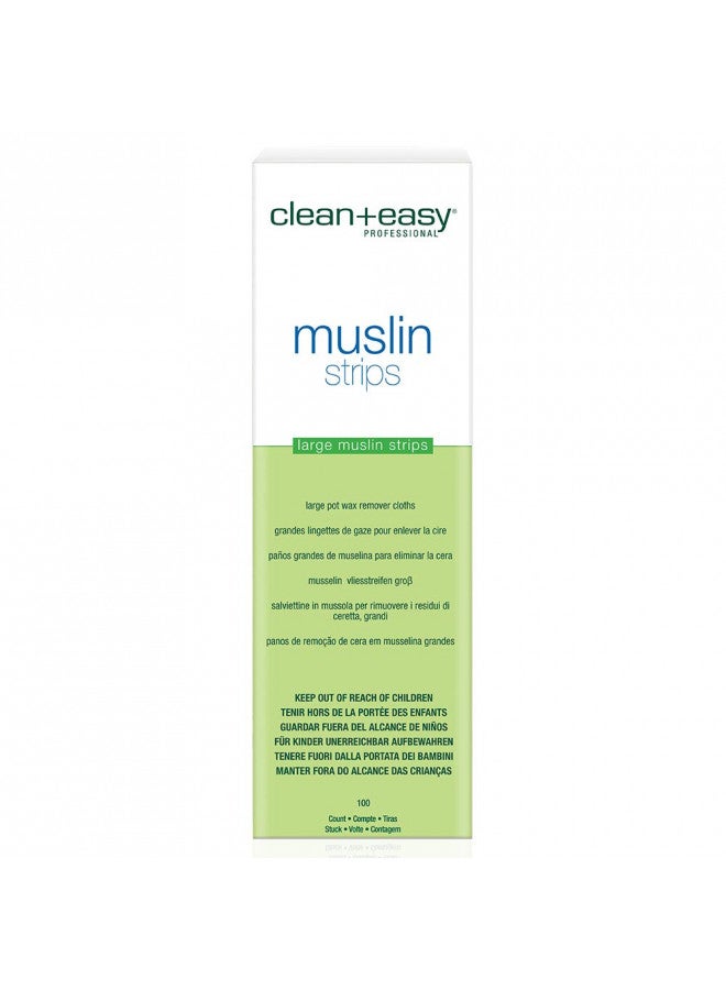 Clean + Easy Muslin Waxing Strips Large Leg 100 Count - Image 1