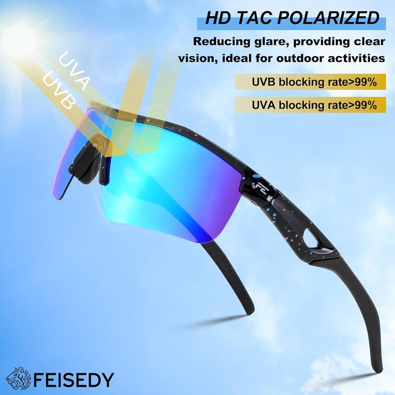 FEISEDY Kids Teens Baseball Polarized Sunglasses Sports TR90 Frame Boys Girls Cycling B2454 - Image 4