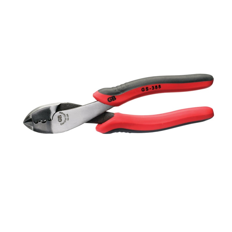 Gardner Bender GS-388 Electrical Pliers, Crimper & Cutter, Comfort Grip, Aluminum & Copper Wire, Hand Tool, 8 in. , Red - Image 1