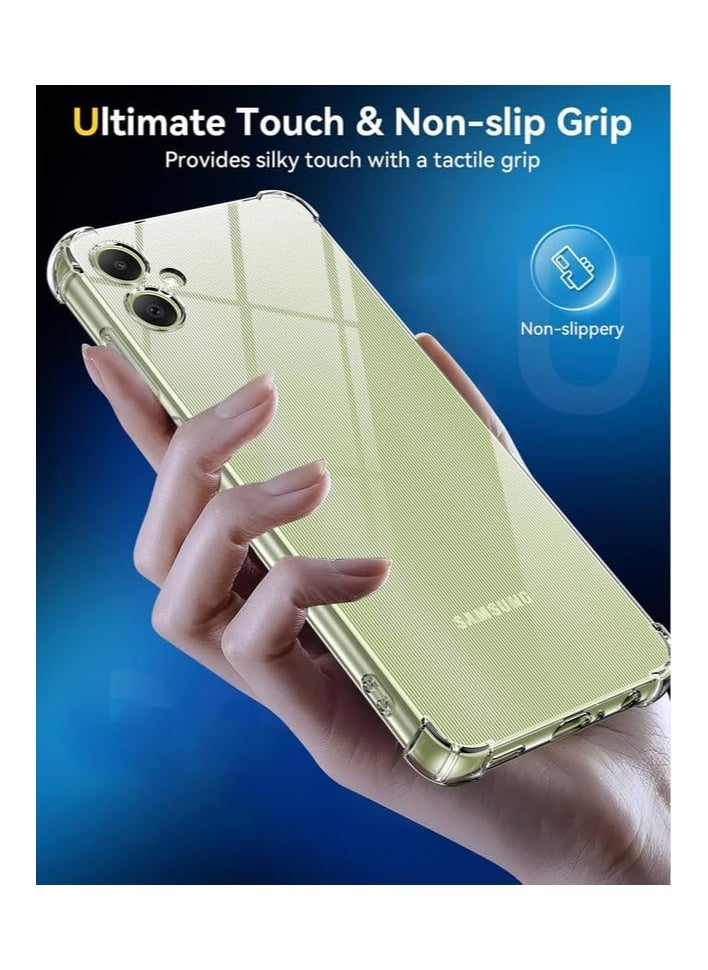 Generic - For Samsung Galaxy A06 Shockproof Silicone Back Defender Cover , Defender Corners and Semi Transparent Back Compatible With Samsung Galaxy A06 (6.7'') (Clear) - Image 1