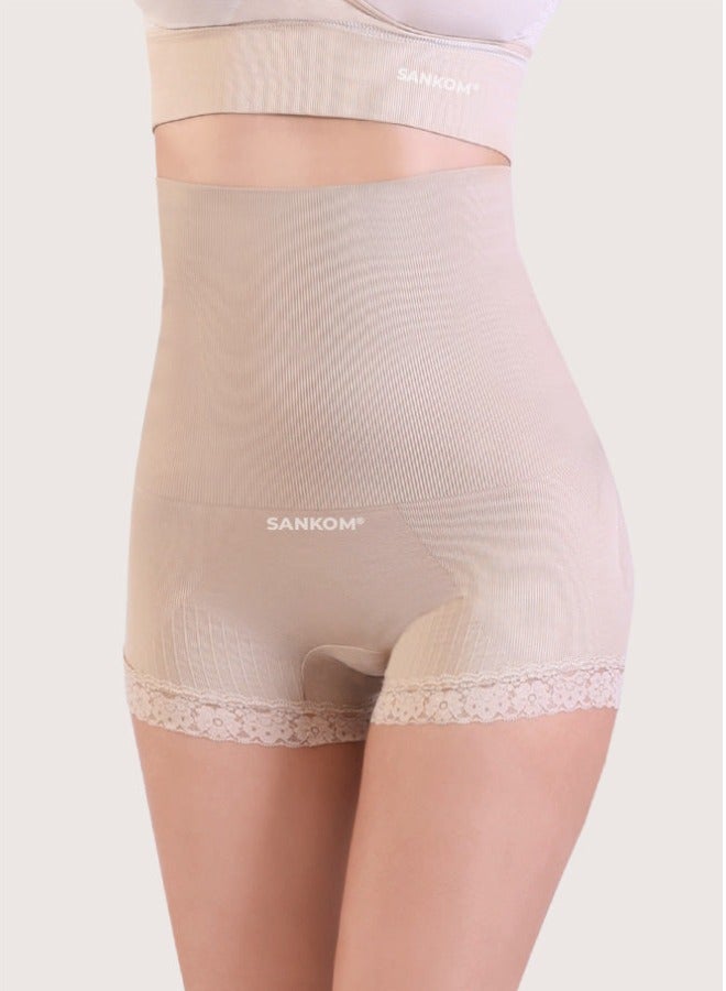 سانكوم مشد سانكوم الفاخر الحاصل على براءة اختراع هو مشد خصر مرتفع يدعم ظهرك، ويشكل خصرك، ويساعد على تحسين وضعيتك. مصنوع من قماش ناعم ومسامي لراحة تدوم طوال اليوم. يوفر تحكمًا مثاليًا في البطن، ومقاسًا مثاليًا لتنحيف الجسم. - Image 3