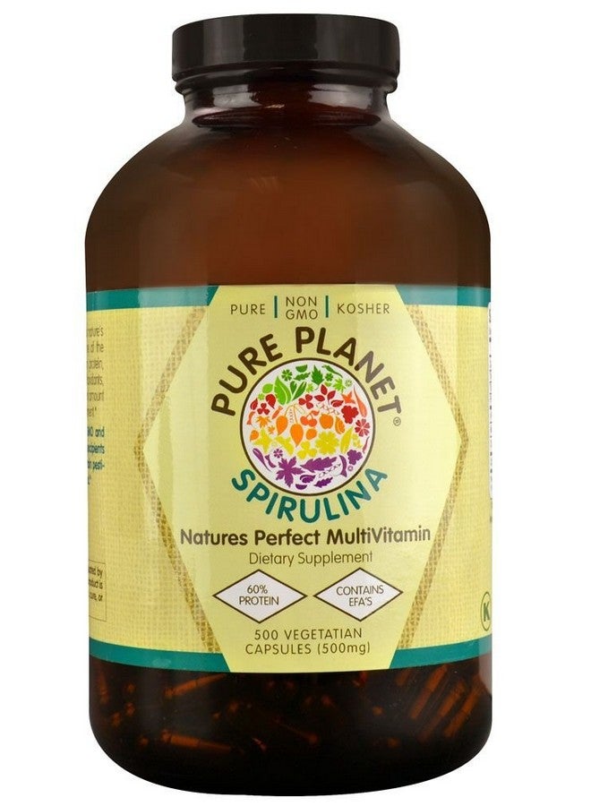 pure planet Spirulina 500 Mg 500 Vegetarian Capsules - Image 2