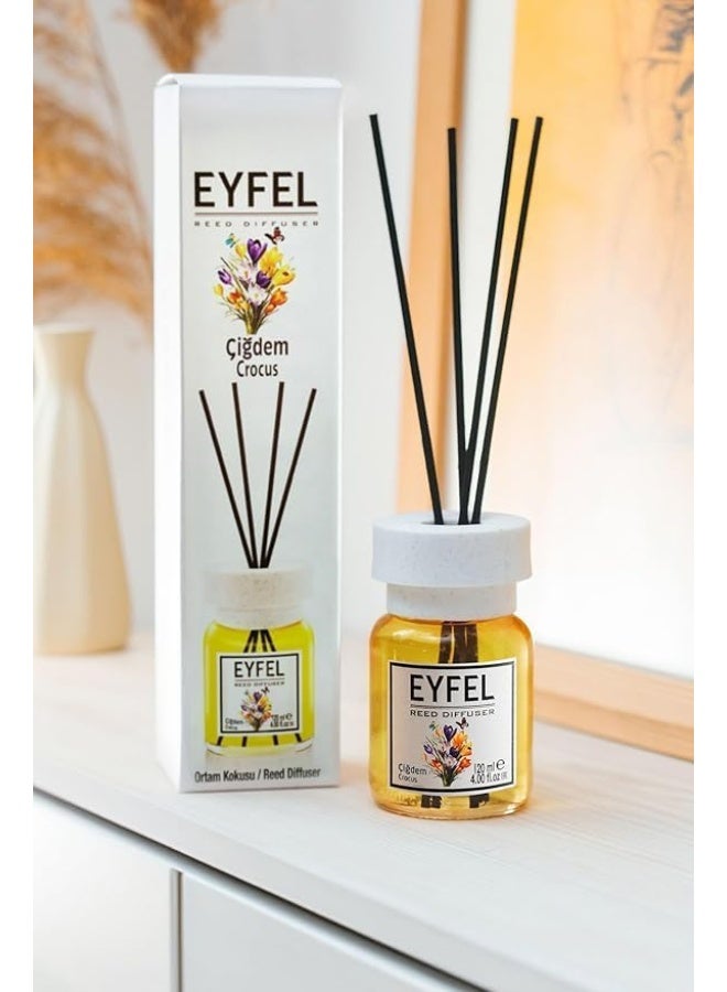 EYFEL معطر هواء إييفل كروكوس، 120 مل (4.05 أونصة سائلة) | رائحة زهرية فاخرة وطويلة الأمد | ديكور أنيق للمنزل والمكتب - Image 2