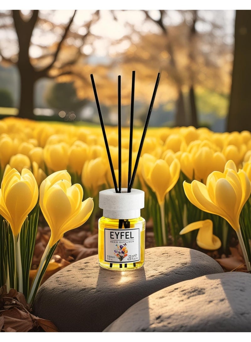 EYFEL معطر هواء إييفل كروكوس، 120 مل (4.05 أونصة سائلة) | رائحة زهرية فاخرة وطويلة الأمد | ديكور أنيق للمنزل والمكتب - Image 4