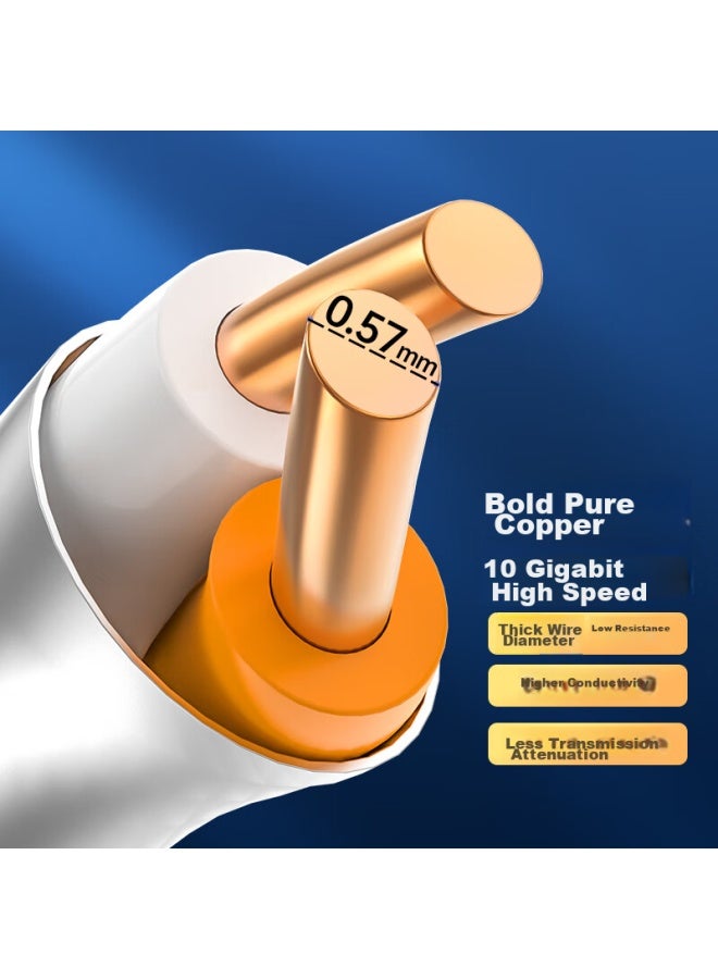 CHOSEAL Akihabara Cat6a Double-shielded Network Cable, 10 Gigabit Anti-interference Low Attenuation Pure Copper, Engineering And Home Installation Network Broadband Cable, Gray, 50 Meters, Qs2669at50s - Image 2