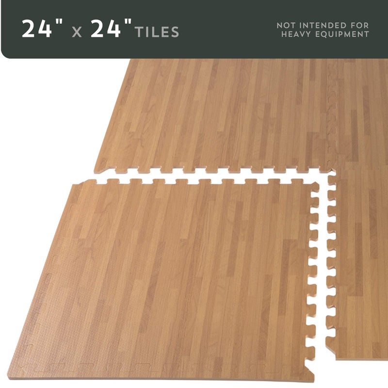 We Sell Mats Forest Floor 3/8 Inch Thick Printed Foam Tiles, Premium Wood Grain Interlocking Foam Floor Mats, Anti-Fatigue Flooring, 24 in x 24 in - Image 3