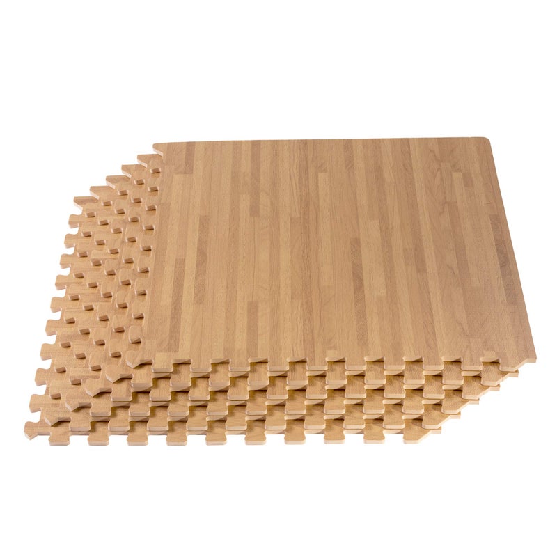 We Sell Mats Forest Floor 3/8 Inch Thick Printed Foam Tiles, Premium Wood Grain Interlocking Foam Floor Mats, Anti-Fatigue Flooring, 24 in x 24 in - Image 1