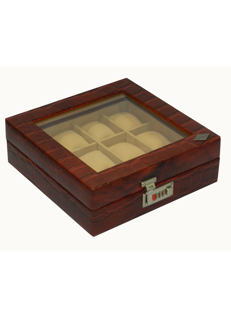 LAVERI LEATHER - Laveri Watch Box for Men Women (12 Slots), Premium  Leather Watch Case  Organizer with Crystal Glass Top, Removable Pillow - Image 1