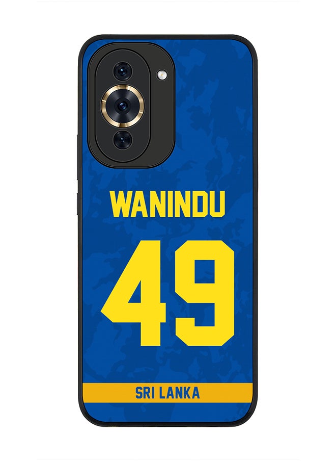 Stylizedd - Rugged Black Edge Case for Huawei nova 10 Pro, Slim fit Soft Case Flexible thin Cover - Player Name - Wanindu Hasaranga, Jersey Number- 49 - Image 1