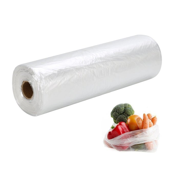 12 X 20 PLASTIC PRODUCE BAGS FOOD STORAGE BAGS 350PCS ON A ROLL CLEAR PRODUCE BAG FOR FOOD VEGETABLE BREAD FRUIT MEAT 1 ROLL