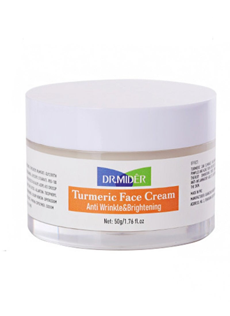 DR.MIDER - Turmeric Face Cream Moisturizing Skin Brightening with Natural Turmeric, Dark Spot Remover for Face and Body, Turmeric Cleanses the Skin, Fights Acne, Anti-Aging and Evens Tone - Image 1
