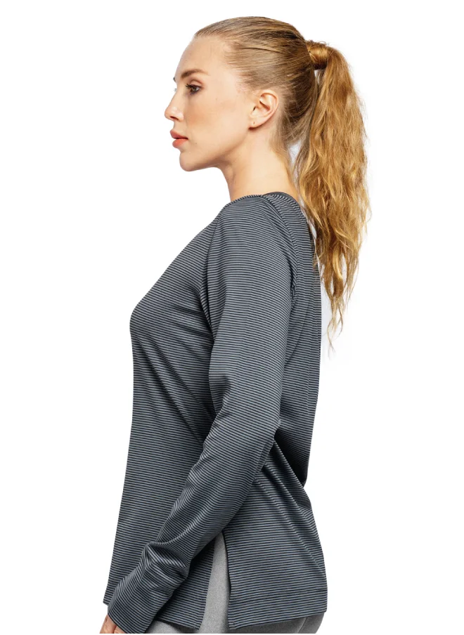زيسي Women's Full Sleeve Side Slit Top