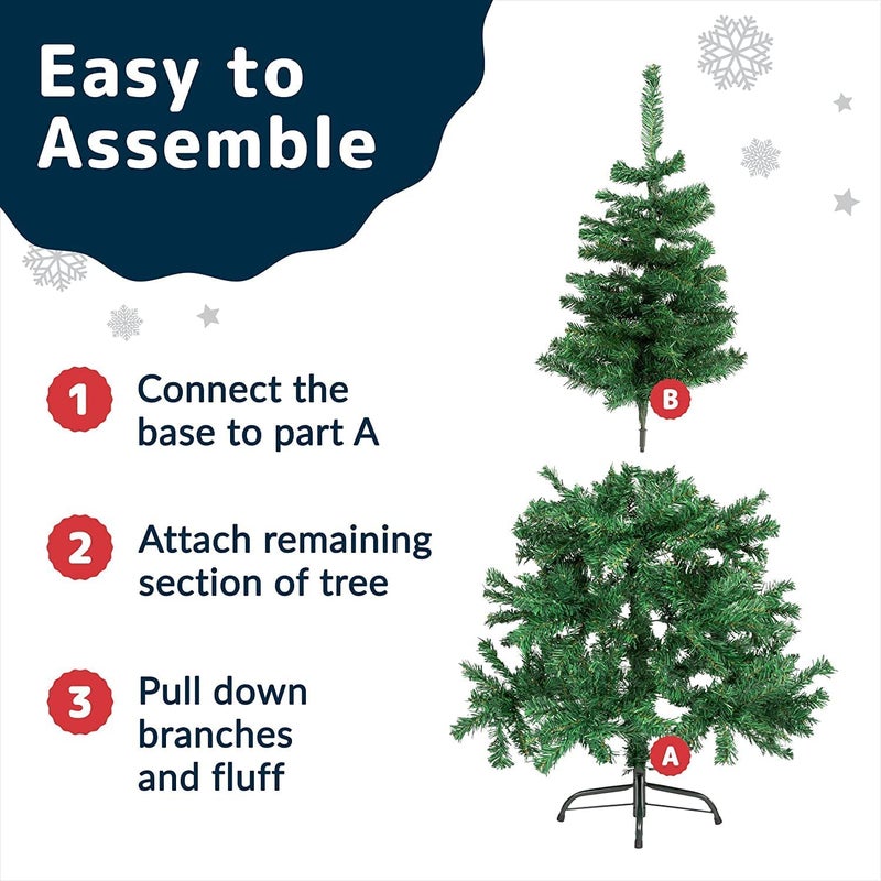 AWANI TRENDS AWANI TRENDS Six 6 feet Artificial Christmas Tree Xmas Tree Green with Solid Legs Perfect for Christmas Decorations for Home Xmas Tree Christmas Tree for Christmas Decor6 FT  - Image 5