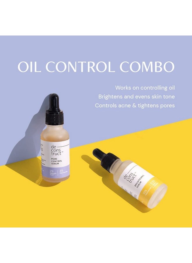 Deconstruct - Oil Control Combo | 10% Niacinamide & 0.3% Alpha Arbutin And 2% Salicylic Acid & 3% Niacinamide | For All Skin Types | 30Ml Each | Pack Of 2 - Image 1