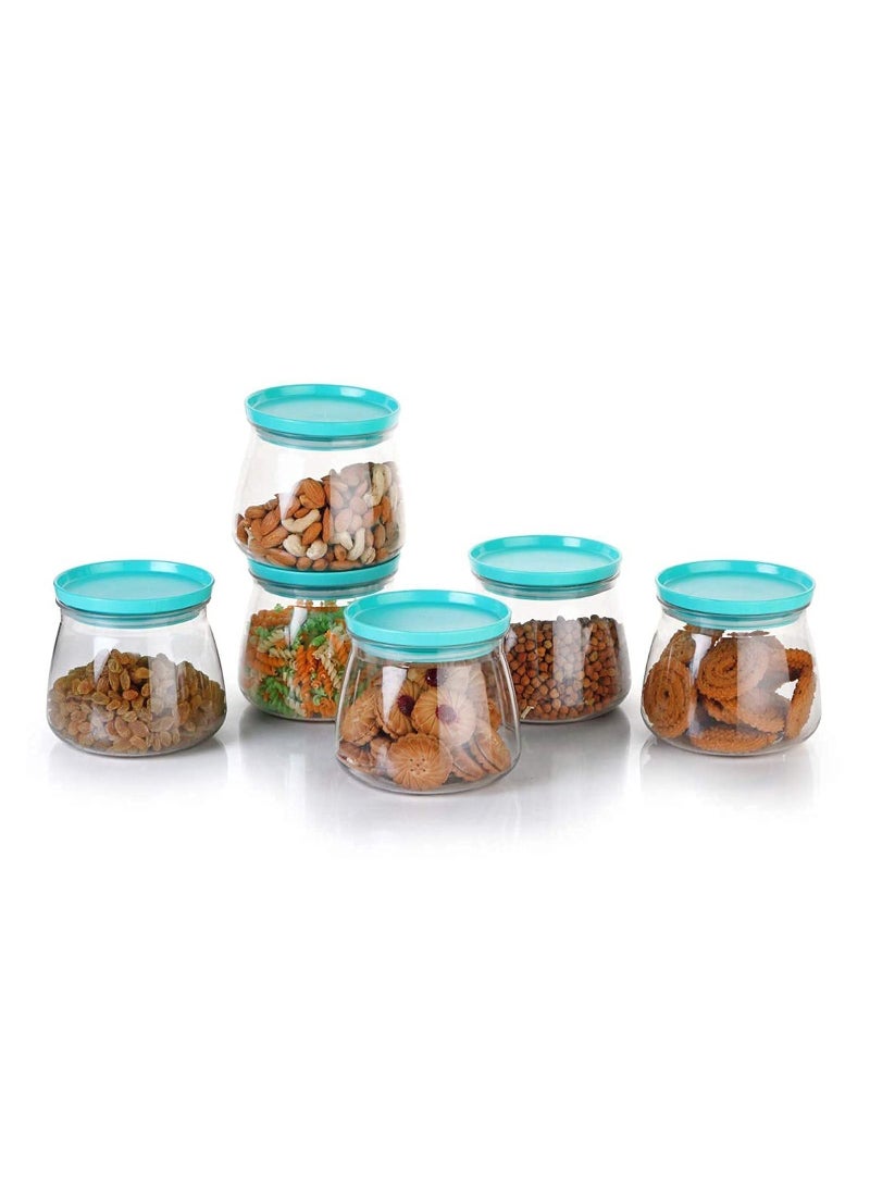 Generic - New Airtight Plastic Container Jar Set For Kitchen 900ml Set Of 6 - Image 1