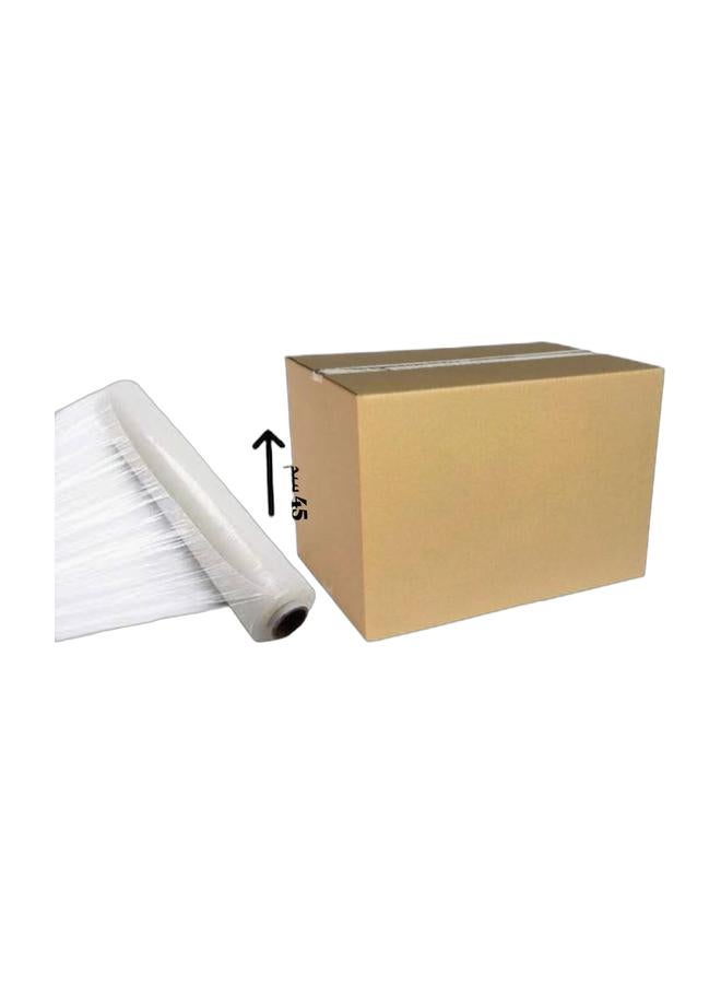 Complete Packaging & Shipping Bundle – 5 Strong Corrugated Boxes 70×45×45 cm + 3kg Stretch Wrap Roll – Ideal for Packing, Storage & Transport - Image 1