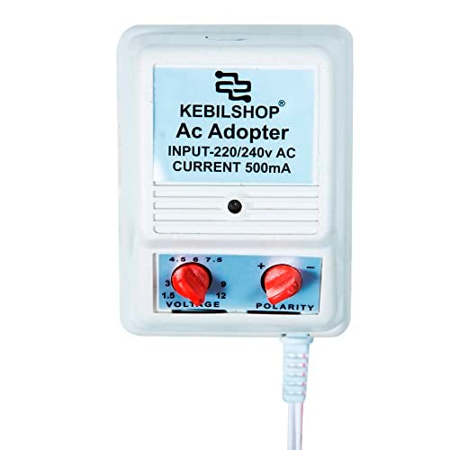 KEBILSHOP Multi Volt Power Supply Dc Adapter,500 mA 3 Volt,6 Volt,7.5 Volt,9 Volt,12 Volt All in one Multi Purpose Dc Adapter with Polarity Change Option.,Speakers - Image 5