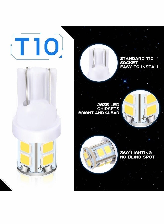 MUNTAQI 24 Pieces Dome Light Bulbs LED Car Bulb Kit Set T10 31 mm 42 mm LED Festoon Bulbs Interior LED Interior Replacement Bulbs for Car Map Door Courtesy(White) - Image 4