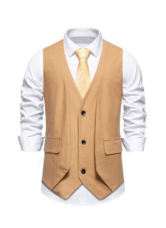 KUYING New Retro V-Neck Fake Two Piece Vest  - Image 1
