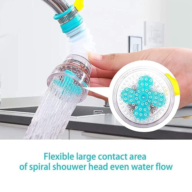 PIXELERA 360 Degree Water Filter Tap Water Saving Faucet Water Faucet Adjustable Water Valve Splash Water Faucet,Extender Sprayer for Kitchen Bathroom, Rubber - Image 2