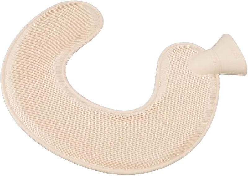 Flesh Red U Shaped Neck Hot Water Bottle Ultra Soft Pain Relief Cold Therapy Detachable Cover - Image 3