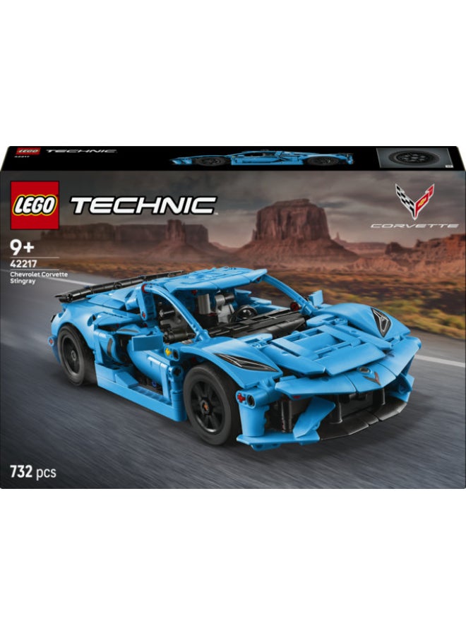 مركبة لعبة للأطفال مجموعة نموذج سيارة Chevrolet Corvette Stingray الزرقاء 42217 من ليغو® Technic - view 2