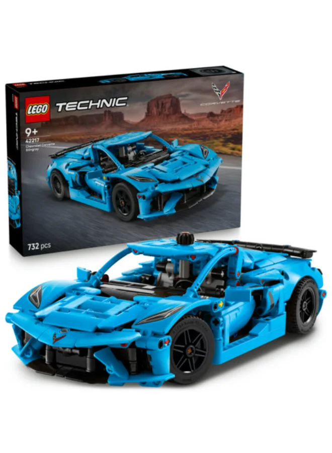ليغو مركبة لعبة للأطفال مجموعة نموذج سيارة Chevrolet Corvette Stingray الزرقاء 42217 من ليغو® Technic