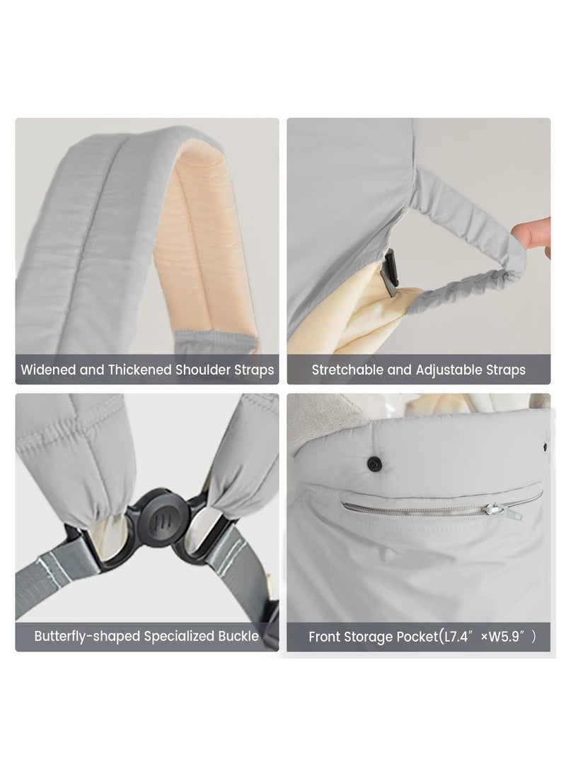 SOLARAE حمالة أطفال 4 في 1 مع جيب - حمالة قابلة للتعديل وقابلة للتنفس للأطفال من حديثي الولادة إلى toddlers (حتى 15 كجم) - سهلة الارتداء ومثالية للآباء في الحركة! - Image 5