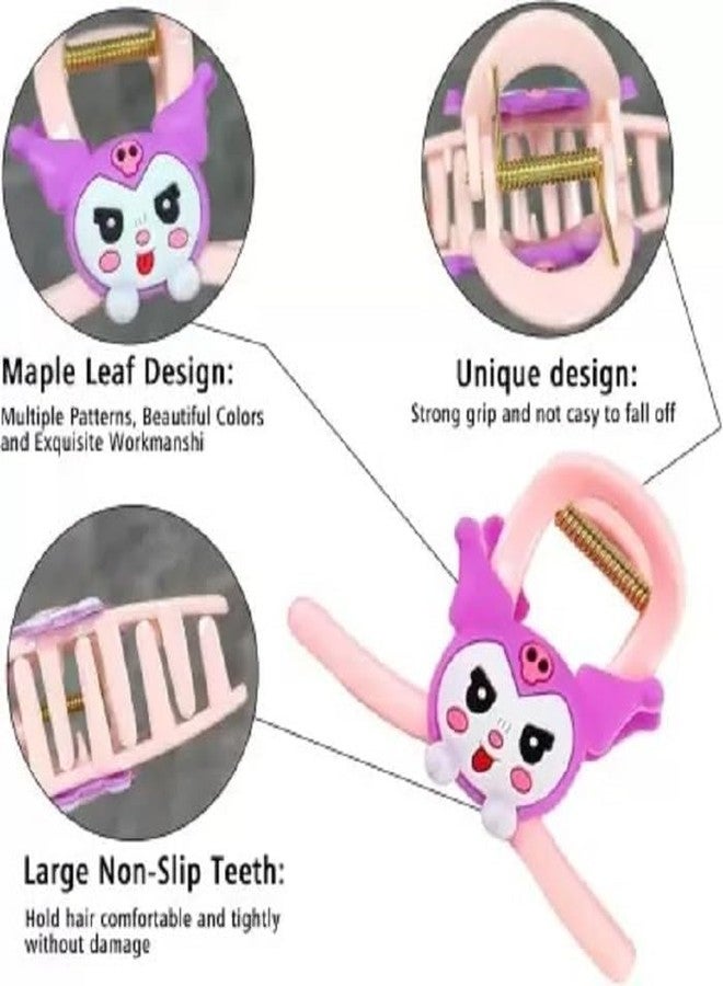 VORSET 3 Pcs Multicolor Cartoon Hair Clips for Kids & Women | Cute Korean Style Emoji Hair Claws | Fancy Soft Hair Clutchers | Stylish Girls Hair Accessories for Daily - Image 5