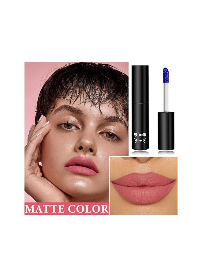 Generic - Peel Off Lip Stain Lip Tint,Tattoo Magic Color Lip Gloss,Waterproof Long Lasting Non Stick Cup Tear Off Liquid Lipstick Non Smudging Matte Pigmented Lip Gloss for Women Girls（01） - Image 1