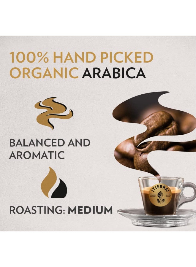 Lavazza Lavazza, ¡Tierra Organic Amazonia Ground Coffee Medium Roast 10.5 Oz Bag, Floral Notes Authentic Italian, Value Pack, Blended And Roated in Italy, Balanced and Aromatic Fruity and floral notes 