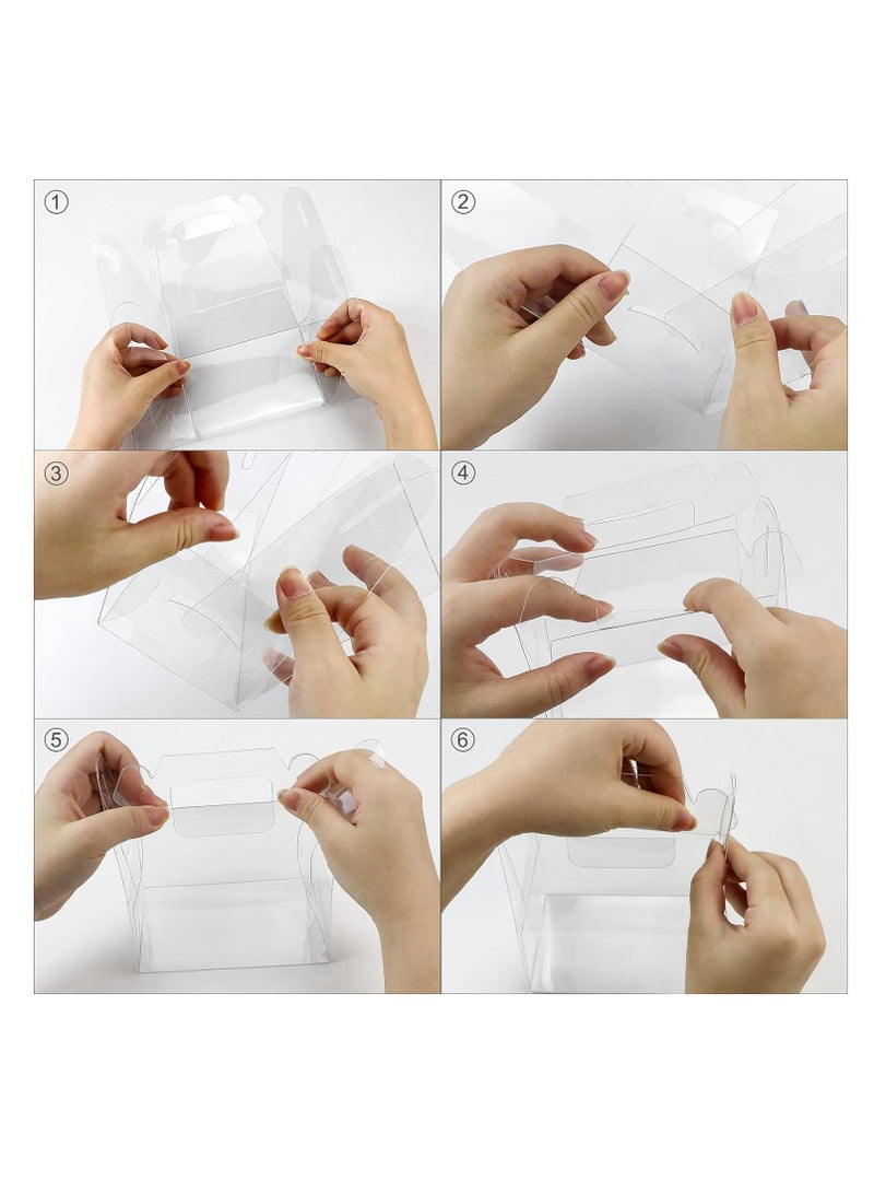 KASTWAVE Single Cupcake Boxes, 20PCS Cupcake Boxes Individual, Clear Mini Cake Boxes for 2 or 3 Inch Cakes, Boxes for Cake Slice, Cupcakes, Muffins, Suitable for Home Baking, Party, Wedding, Cake Shop - Image 3