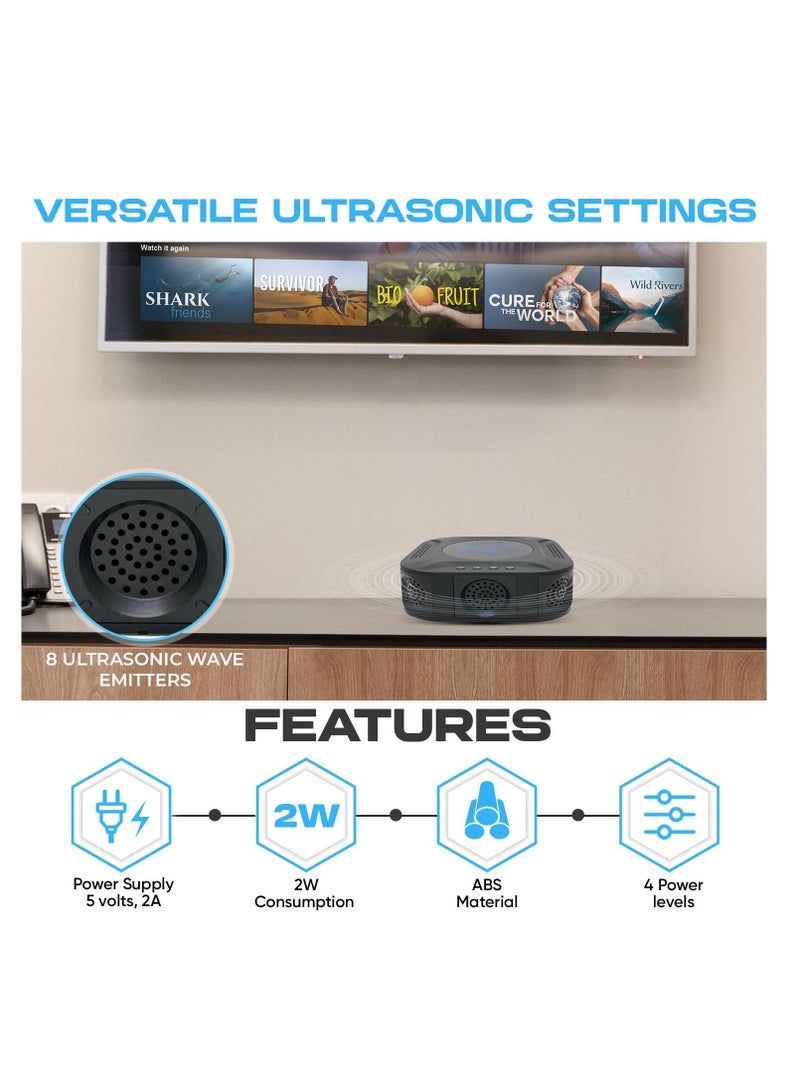 Ultrasonic Pest Repeller with 8 Wave Emitters, 3400 Sq Ft Coverage, Effectively Repels Mice, Squirrels, Roaches, Spiders, and Bats for Home and Garage - Image 4