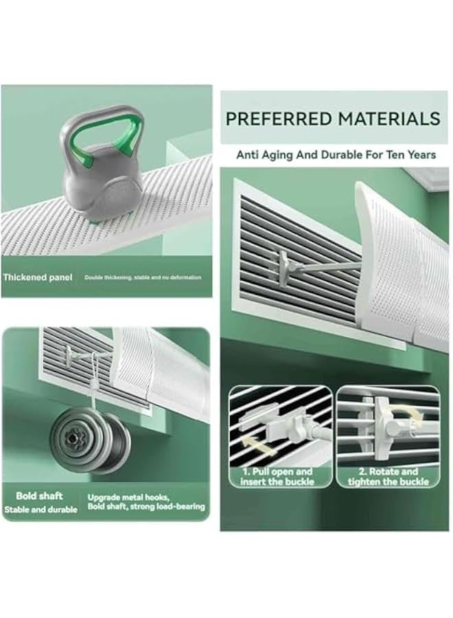 Beauenty Central AC Air Flow Deflector, Adjustable and Foldable Windproof Baffle, Cold Air Universal Wind Shield, Air Outlet Grille Baffle, Anti Direct Blowing - Image 4