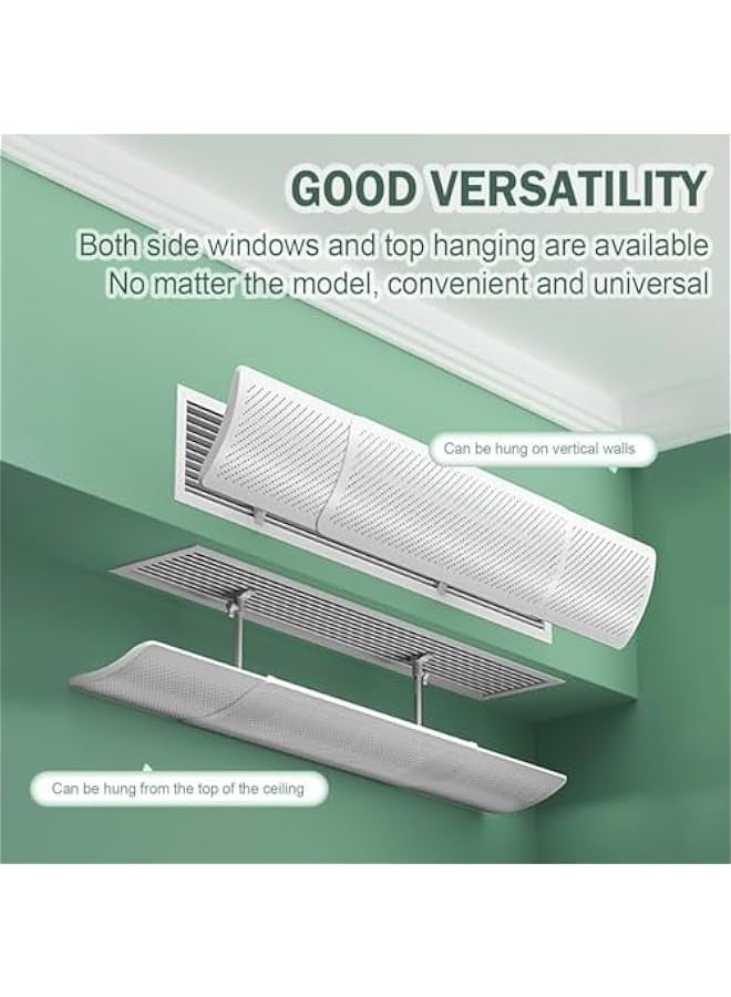 Beauenty Central AC Air Flow Deflector, Adjustable and Foldable Windproof Baffle, Cold Air Universal Wind Shield, Air Outlet Grille Baffle, Anti Direct Blowing - Image 5