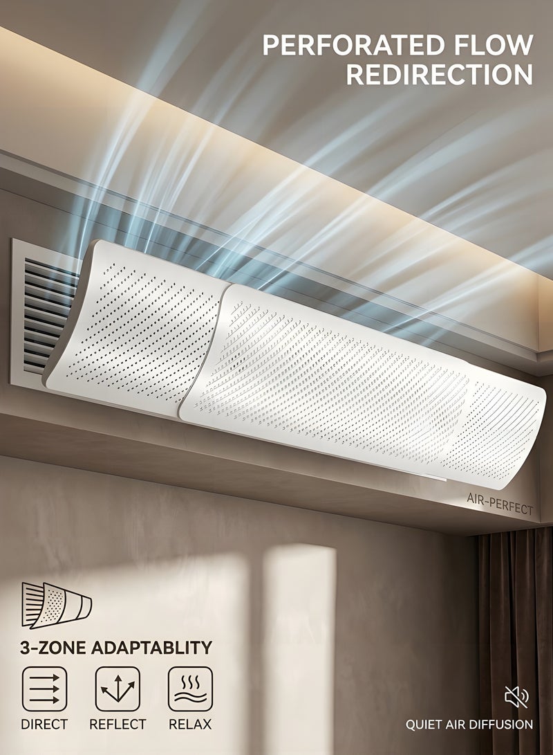 Beauenty Central AC Air Flow Deflector, Adjustable and Foldable Windproof Baffle, Cold Air Universal Wind Shield, Air Outlet Grille Baffle, Anti Direct Blowing - Image 1