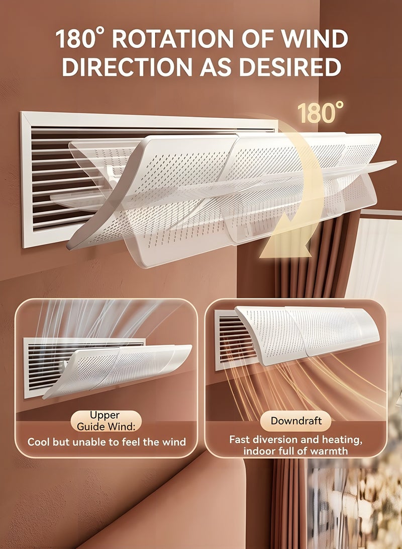 Beauenty Central AC Air Flow Deflector, Adjustable and Foldable Windproof Baffle, Cold Air Universal Wind Shield, Air Outlet Grille Baffle, Anti Direct Blowing - Image 2