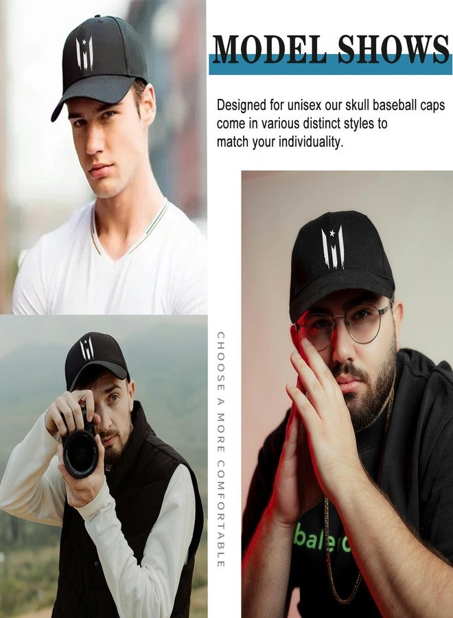 viofre Baseball Hats for Men Cotton Baseball Cap Black Snapback Hats for Men Women Puerto Rico Flag Fitted Trucker Hat for Mens Adjustable Cool Skateboard Hiphop Flat Bill Hat Mens Fishing Dad Caps Gifts - Image 4