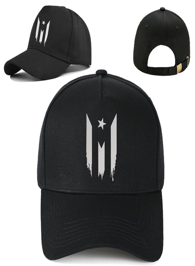 viofre Baseball Hats for Men Cotton Baseball Cap Black Snapback Hats for Men Women Puerto Rico Flag Fitted Trucker Hat for Mens Adjustable Cool Skateboard Hiphop Flat Bill Hat Mens Fishing Dad Caps Gifts - Image 1