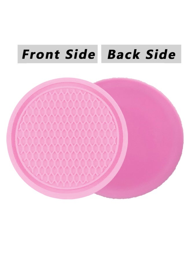 4Pcs Pink Silicone Car Cup Coaster Universal Non Slip Cup Holder Mat Auto Interior Decor Accessories - Image 5