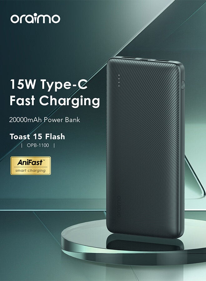 أورايمو باور بانك توست 15 فلاش USB-C و 2 منفذ USB 15W - - Image 2