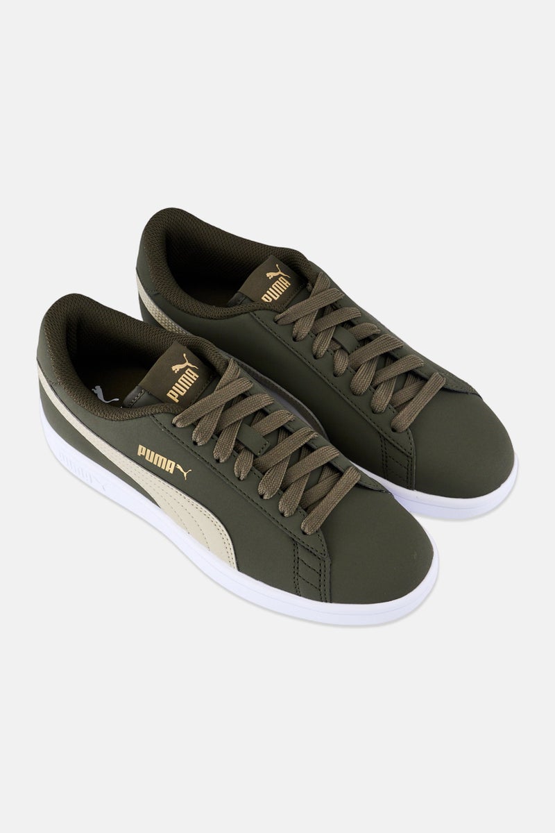 PUMA Kids Boy Smash Vs Buck Lace Up Outdoor Shoes, Army Green - Image 2